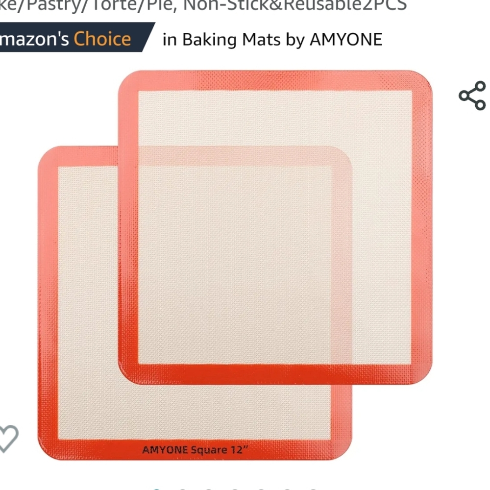 Square Silicon Baking Mats for 10 inch Cake Pan 10×10 none stick and reusable